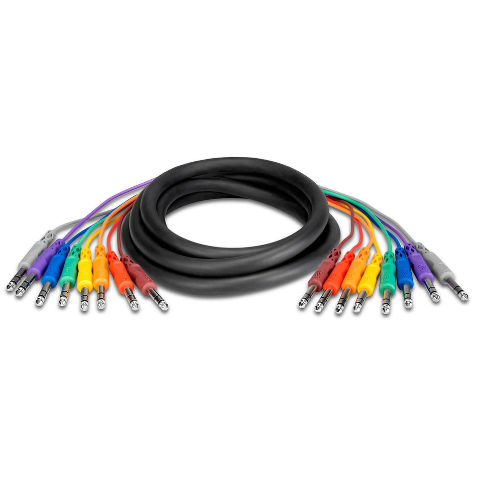 Hosa CSS-803 10-foot 8-Channel 1/4" TRS to 1/4" TRS Balanced Snake