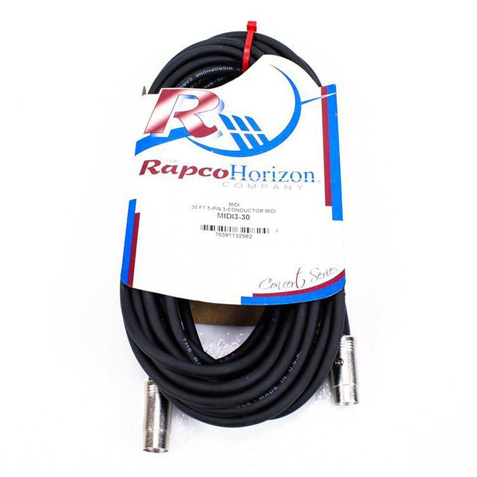Rapco Horizon 30-Foot MIDI Cable - MIDI3-30 30ft 30'