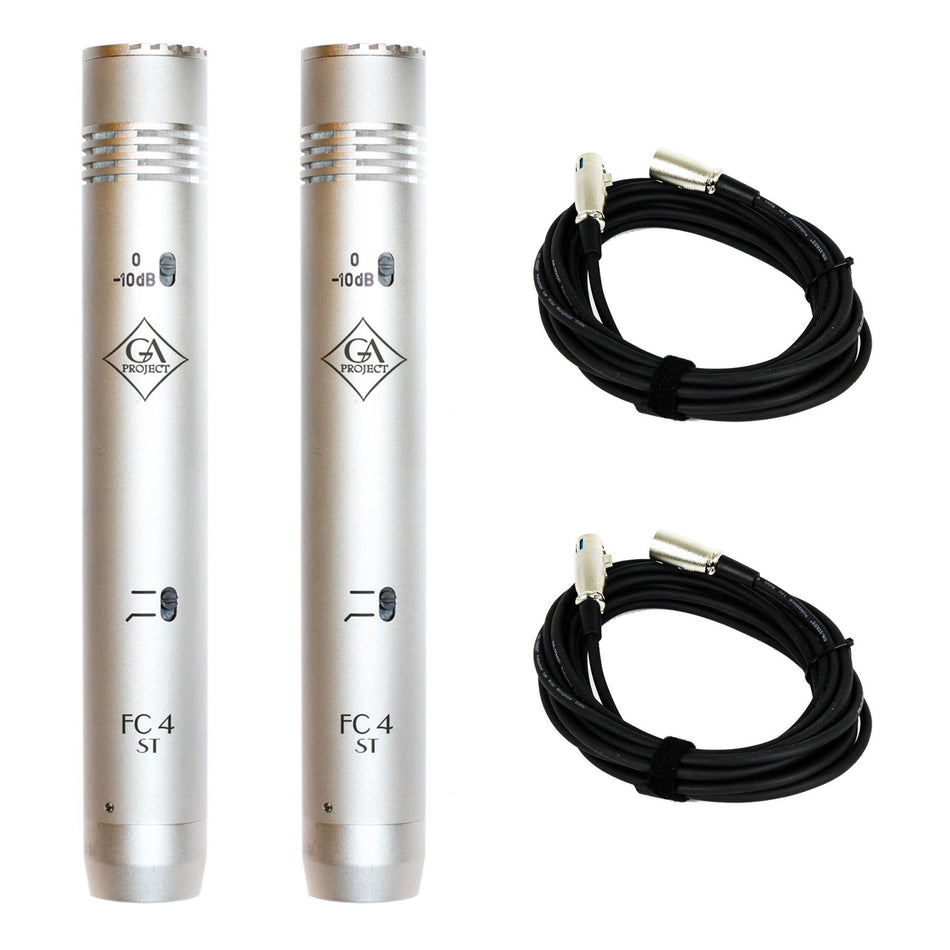 Golden Age Project FC4 Microphone Stereo Pair Bundle with 2 XLR Cables