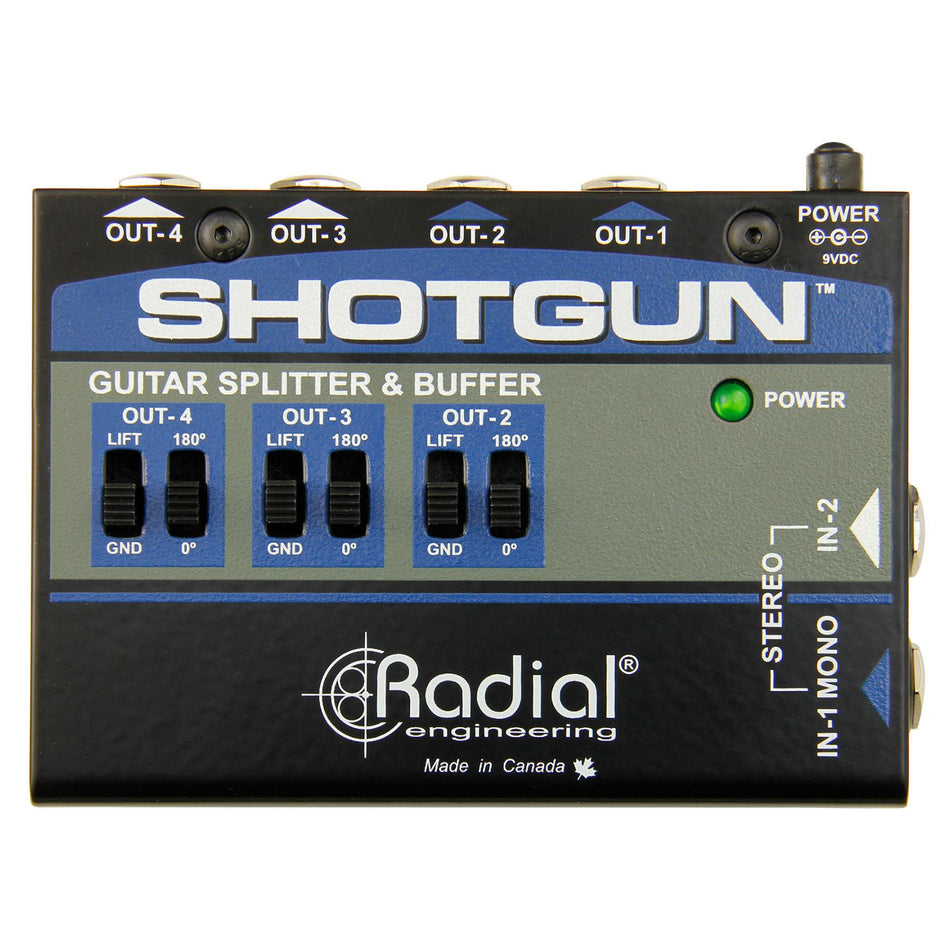Radial Engineering Shotgun 4-Channel Amp Driver Guitar-level Signal Buffer