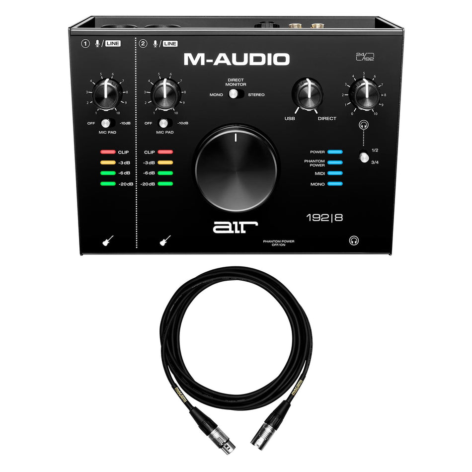 M-Audio Air 192|8 USB Interface Bundle with 15-foot Mogami XLR Cable