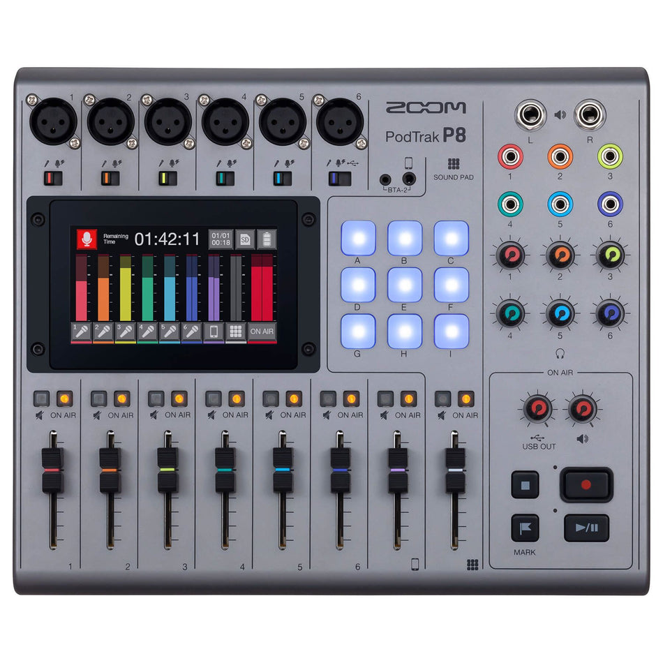 Zoom Podtrak P8 Podcast Studio Mixer/Recorder/USB Interface P-8 Pod-Track