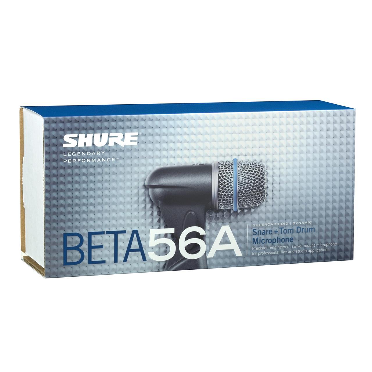 Shure Beta 56A Dynamic Snare/Tom Microphone Bundle with Pro Co XLR