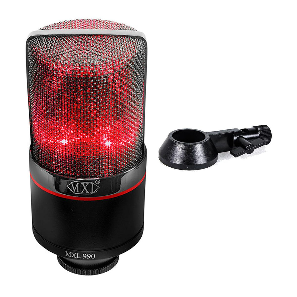 MXL 990 Blaze Studio Vocal Microphone Limited Edition Mic w/ Red LED