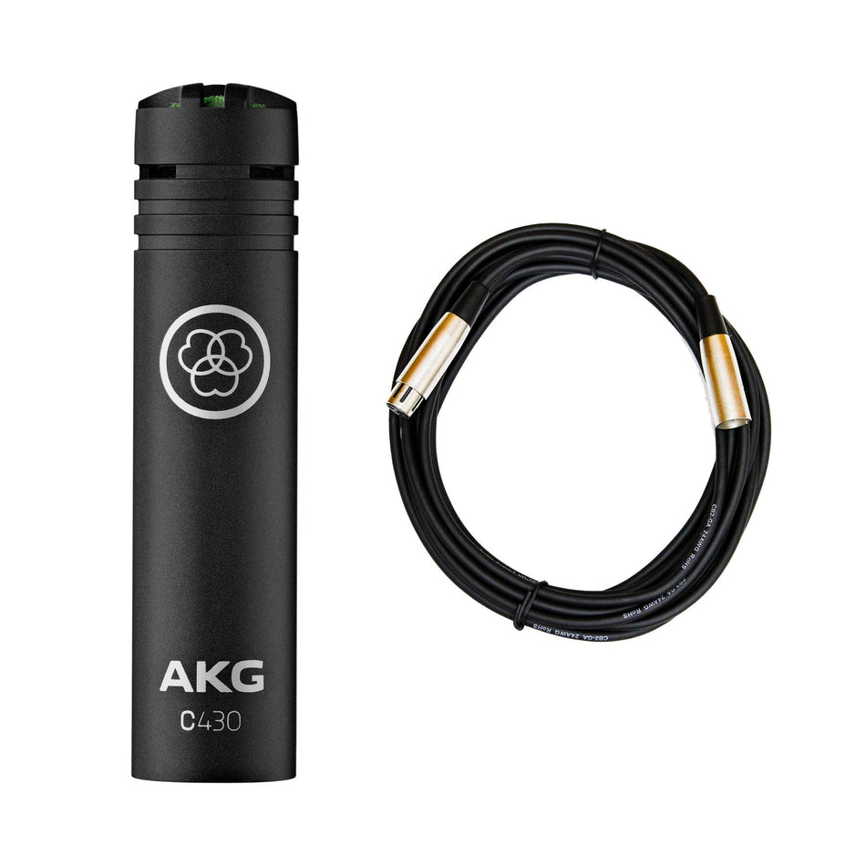 AKG C430 Overhead Miniature Condenser Microphone Bundle with XLR Cable