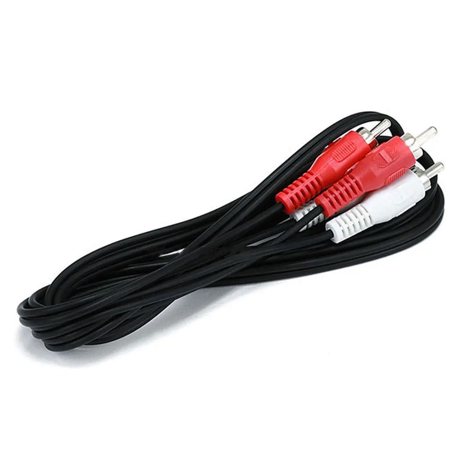 Monoprice Black Dual RCA to Dual RCA Stereo Audio Patch Cable, 6-foot