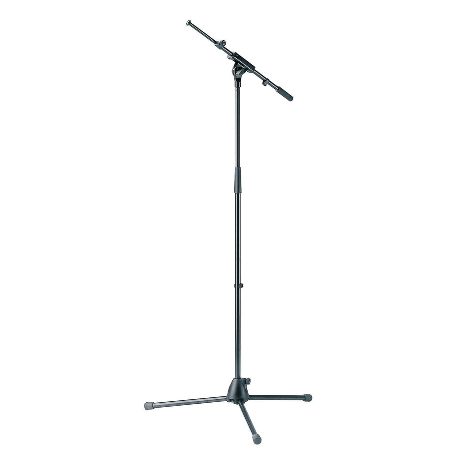 K&M 27195 Black Telescoping Short Boom Microphone Stand
