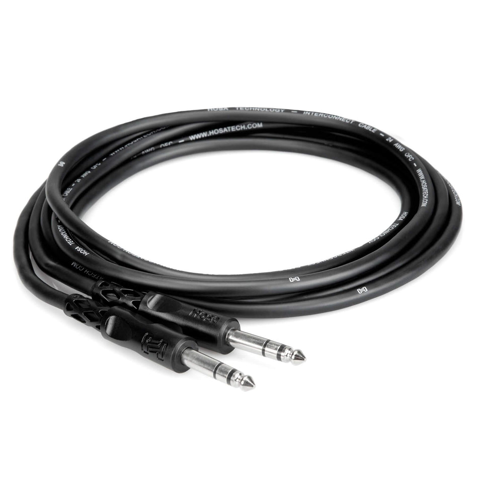 Hosa CSS-110 10-foot Balanced 1/4" TRS Male to 1/4" TRS Male Cable