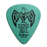 Ernie Ball 9196 2.0mm Teal Everlast Delrin Guitar Picks, 12-pack