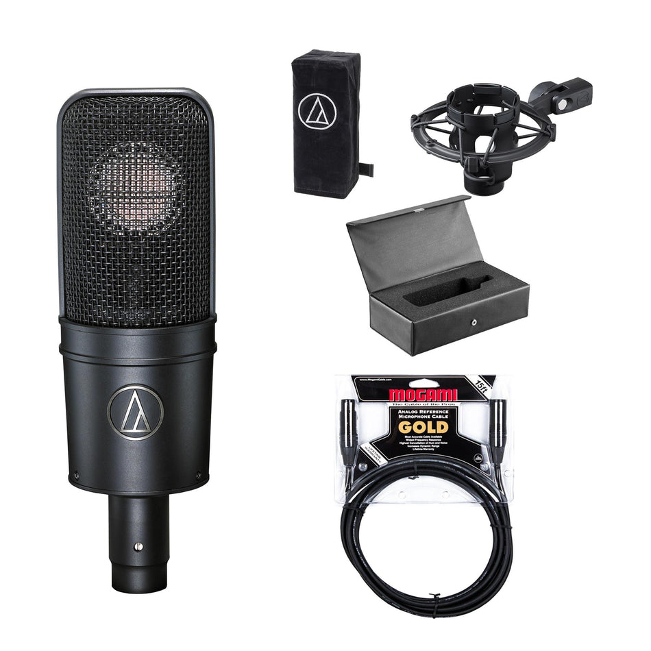 Audio-Technica AT4040 Microphone Bundle with 15ft Mogami Gold Studio XLR Cable