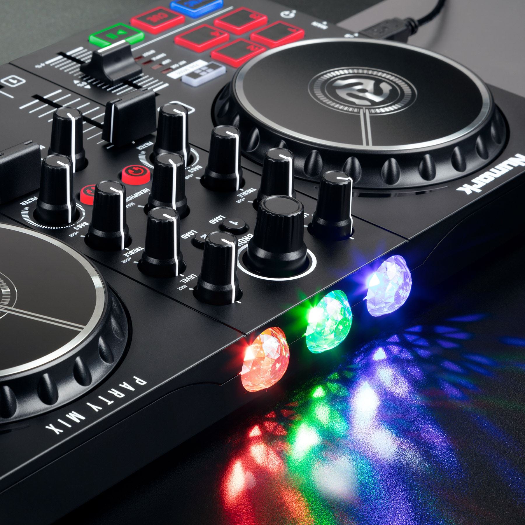 Numark Party Mix II DJ Controller with Built-In Light Show – Pixel