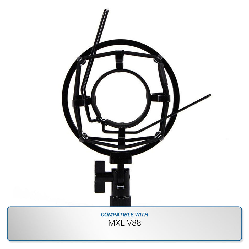 MXL Black Shock Mount compatible with MXL V88 Microphone Microphone