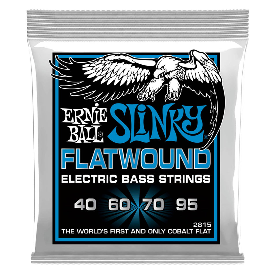 Ernie Ball P02815 Extra Slinky Flatwound Electric Bass Guitar Strings