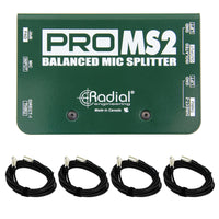 Radial Engineering ProMS2 Passive Microphone Splitter Bundle with XLR Cables