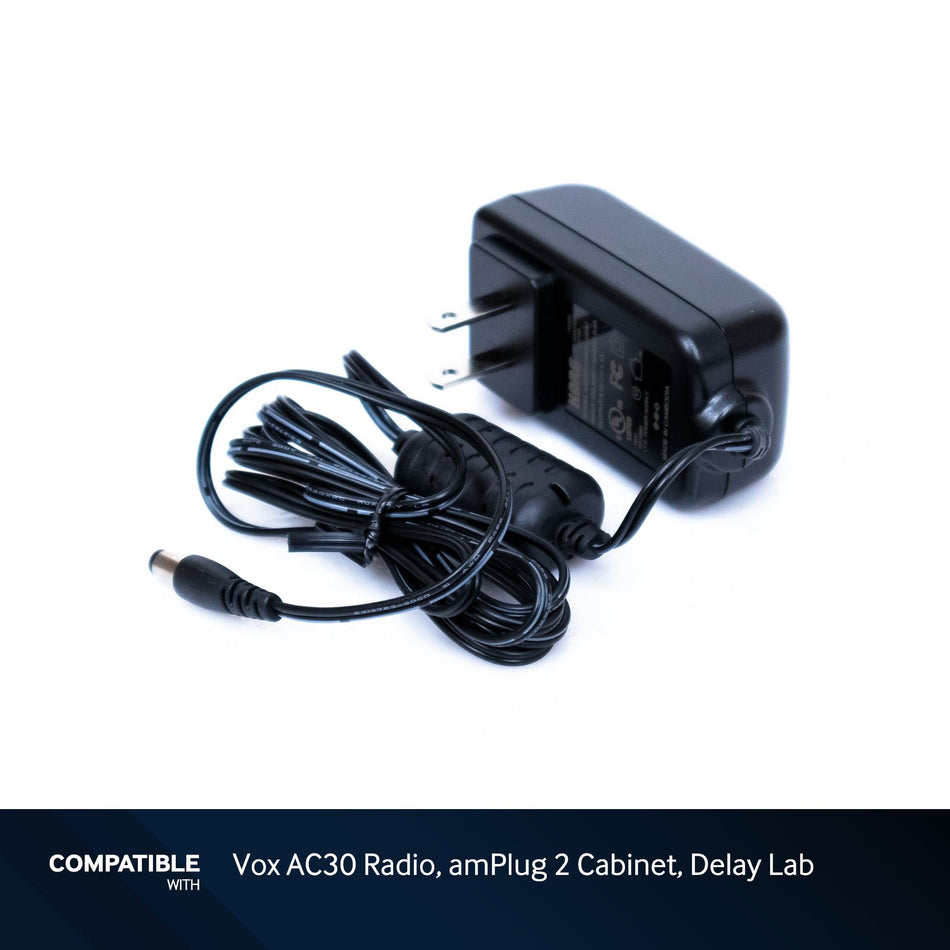 Vox Power Supply Adapter for AC30 Radio, amPlug 2 Cabinet, Delay Lab