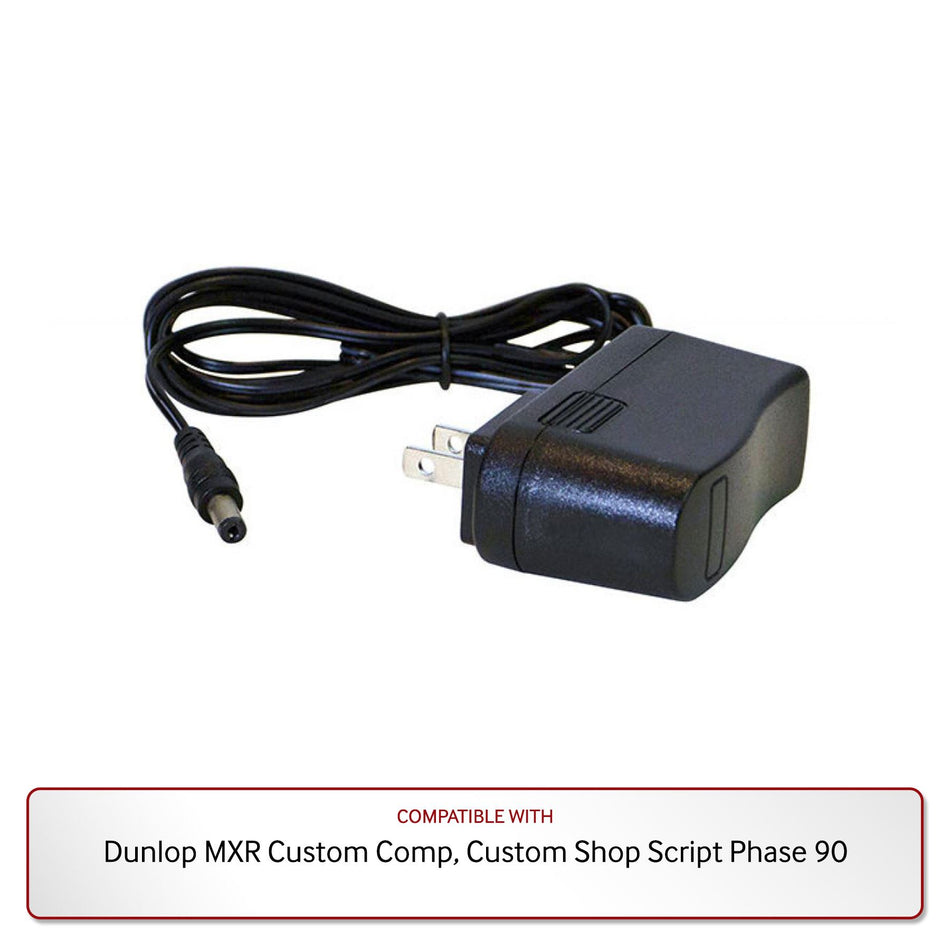 9V Power Supply for Dunlop MXR Custom Comp and Custom Shop Script Phase 90
