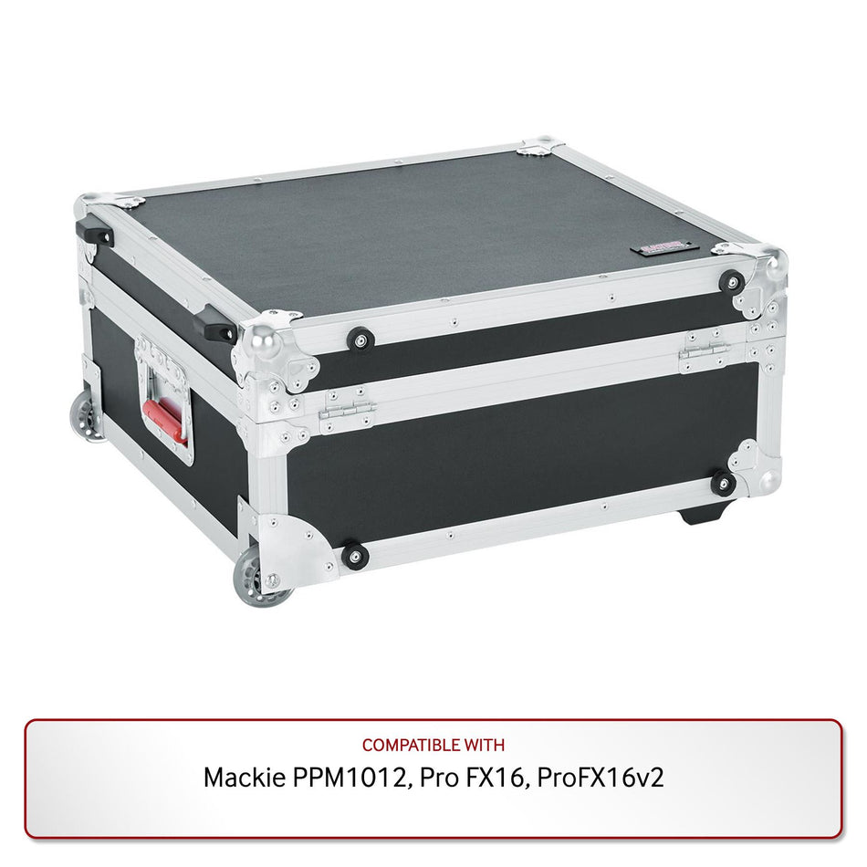 Gator Mixer Road Case for Mackie PPM1012, Pro FX16, ProFX16v2