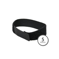 5-pack Black Alesis Hook & Loop Cable Tie Down Straps