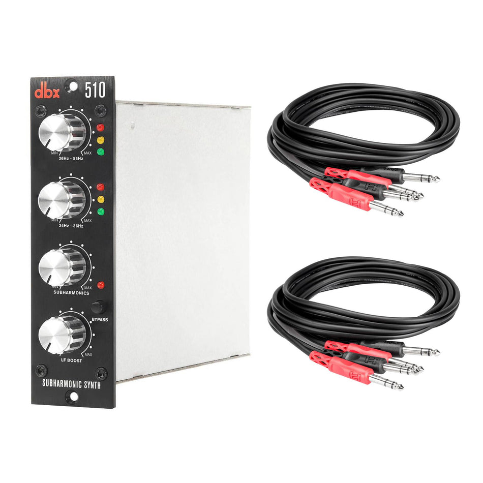 DBX 510 500-Series Subharmonic Synthesizer w/ 2 Hosa Dual TRS Cables Bundle