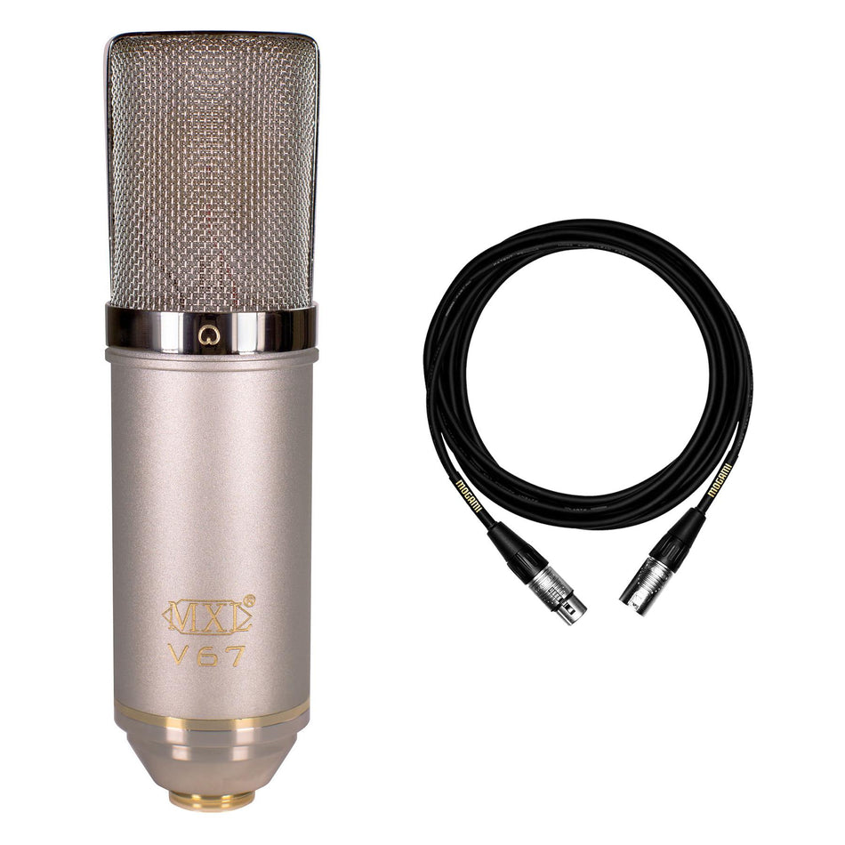 MXL V67G HE Microphone w/ Premium 15-foot XLR Mogami Cable Bundle