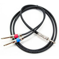 ProCo Excellines IPBQ2Q-3 1/4" TRS Male to Dual 1/4" TS Male Insert Cable, 3-Foot