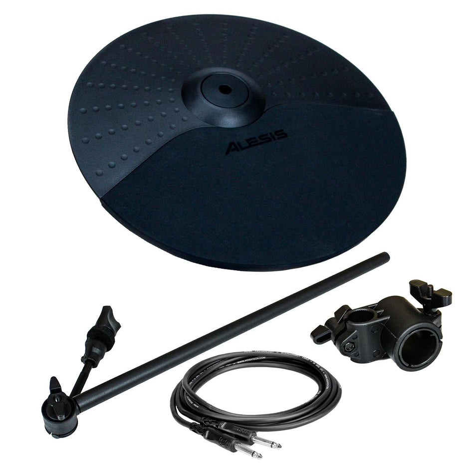Alesis 10" Single-Zone Cymbal Pad Bundle with Long Support Arm, Clamp, Cable