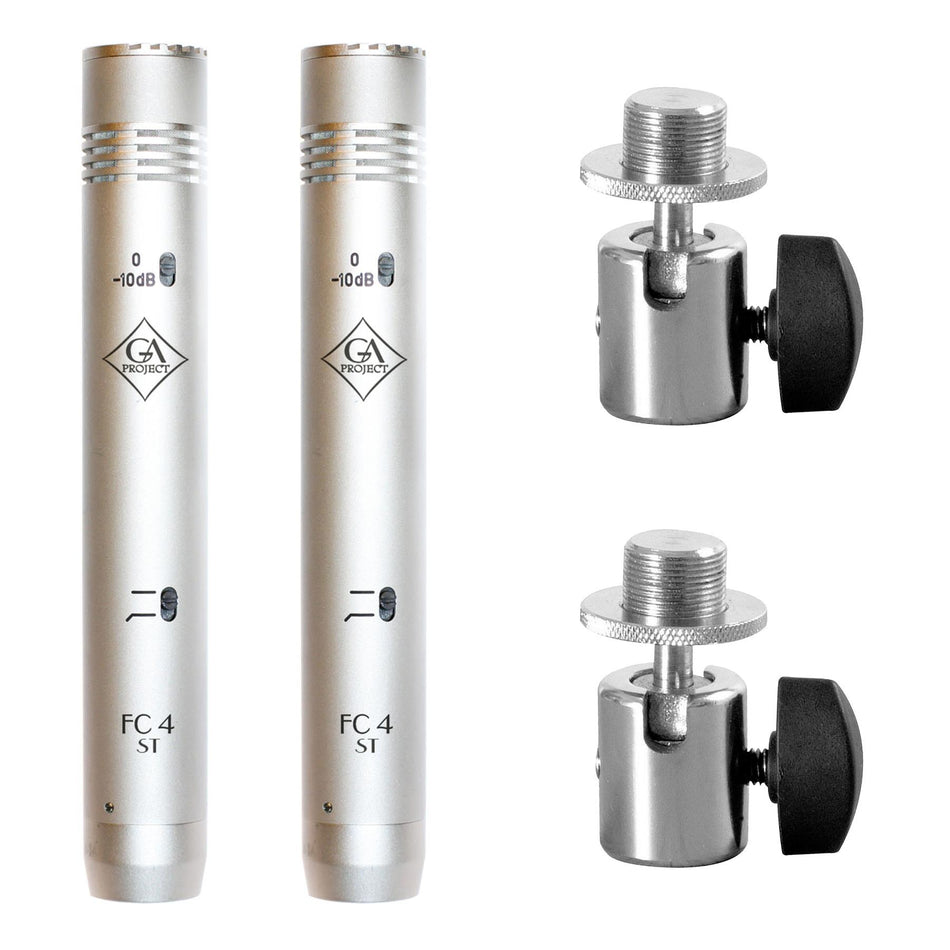 Golden Age Project FC4 Microphone Stereo Pair Bundle with Ball Joint Adapters