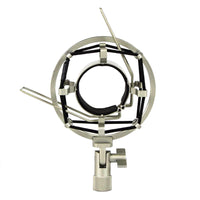 Silver Shock Mount for Shure KSM27, KSM32, KSM44 Microphones