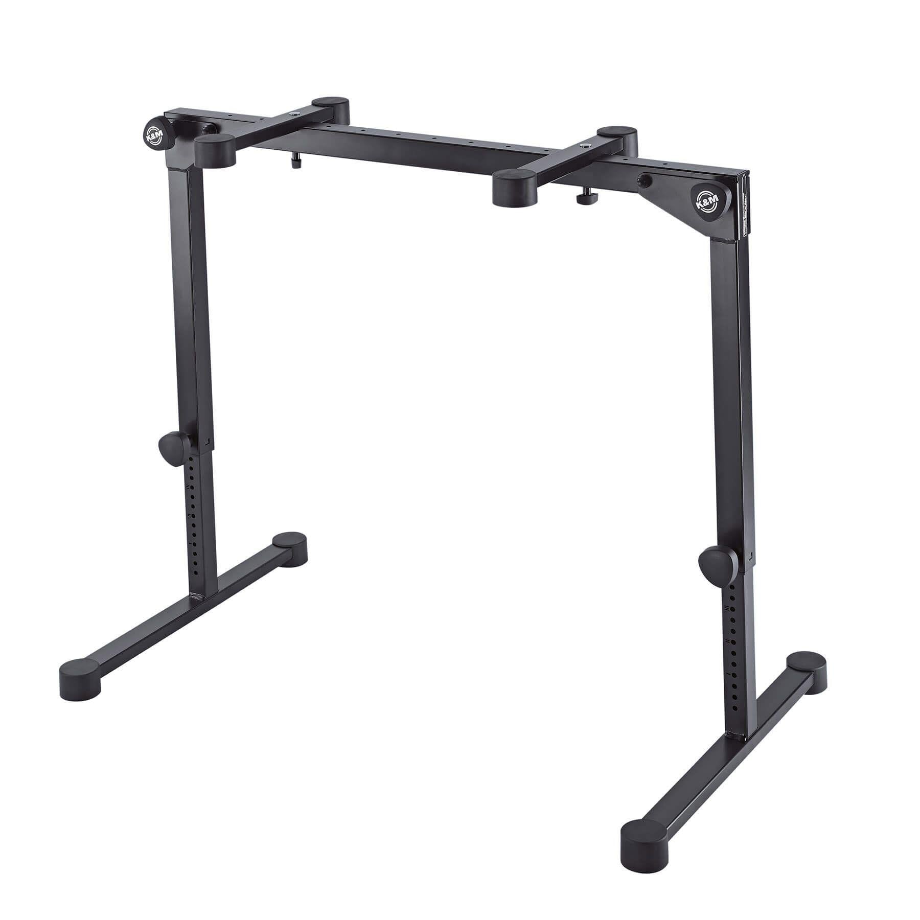 K&M 18820 Black Omega Pro Keyboard Stand w/ 2nd, 3rd Teir Stackers