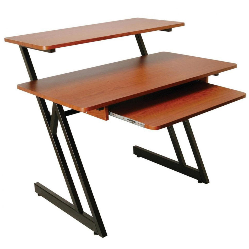 On-Stage WS7500RB Rosewood Studio Workstation Desk with Pullout Keyboard Tray