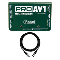 Radial Engineering ProAV1 Multimedia Direct Box Bundle with Mogami XLR Cable