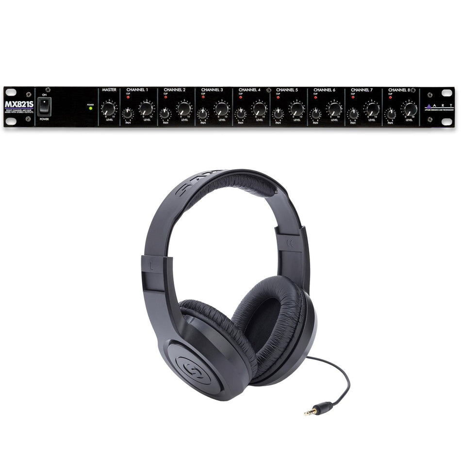 ART MX821S Bundle with Samson SR350 Headphones