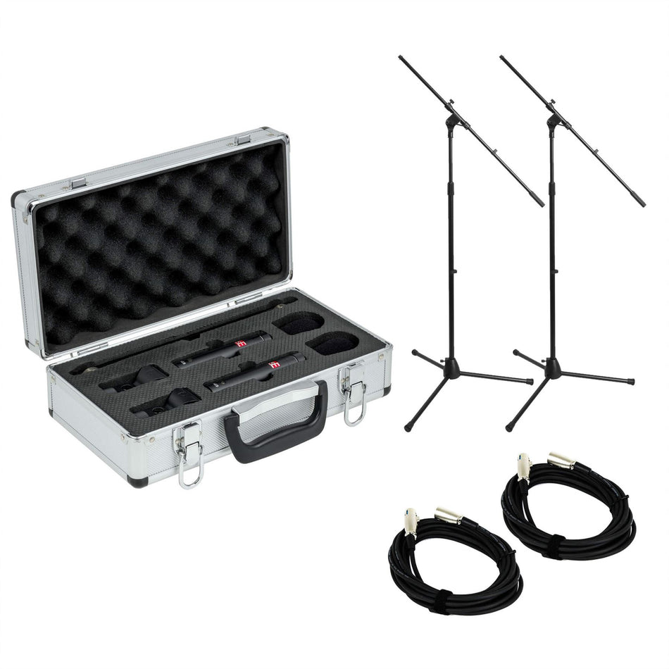 sE Electronics SE8 Stereo Pair Bundle with 2 XLR Cables & 2 Mic Stands