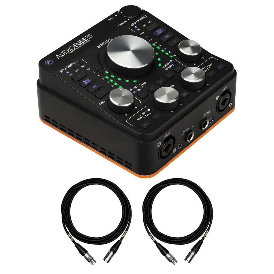 Arturia AudioFuse Rev2 USB Audio Interface Bundle with 2 Mogami XLR Cables