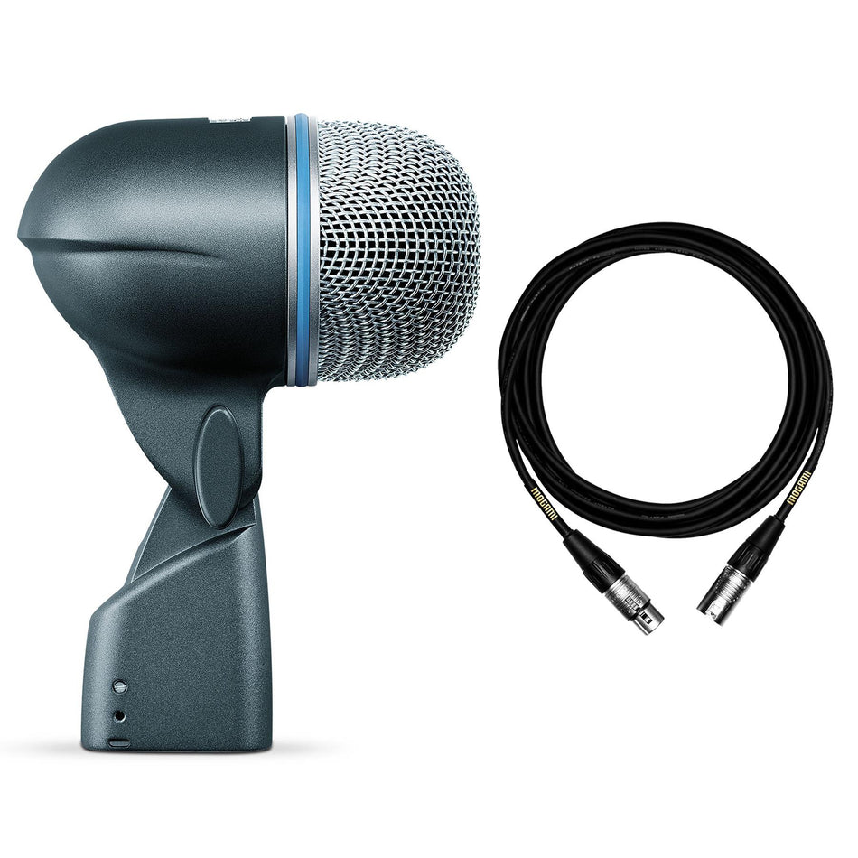 Shure Beta 52A Dynamic Kick Drum Microphone Bundle with 15-foot XLR Mogami Cable