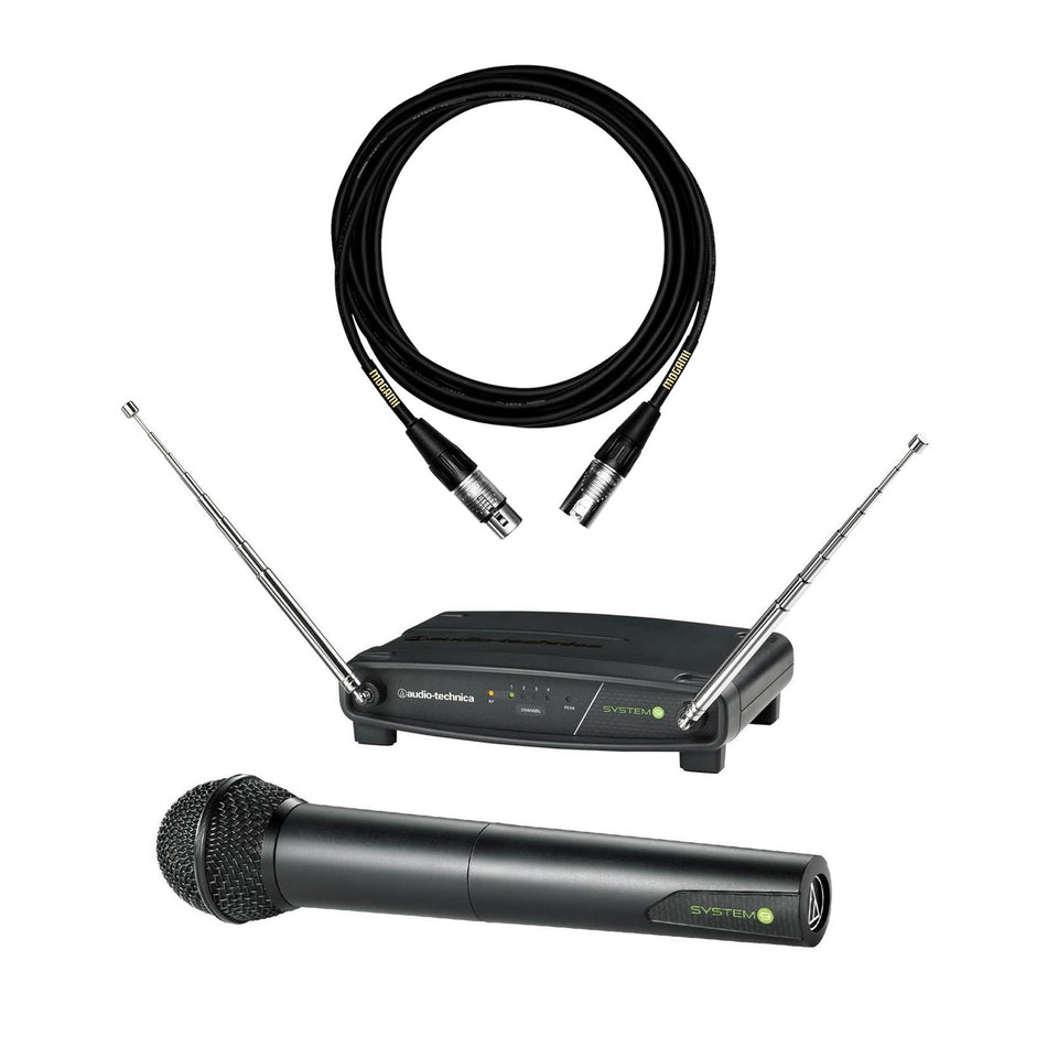 Audio-Technica ATW-902a Handheld Wireless System w/ Mogami XLR Cable Bundle