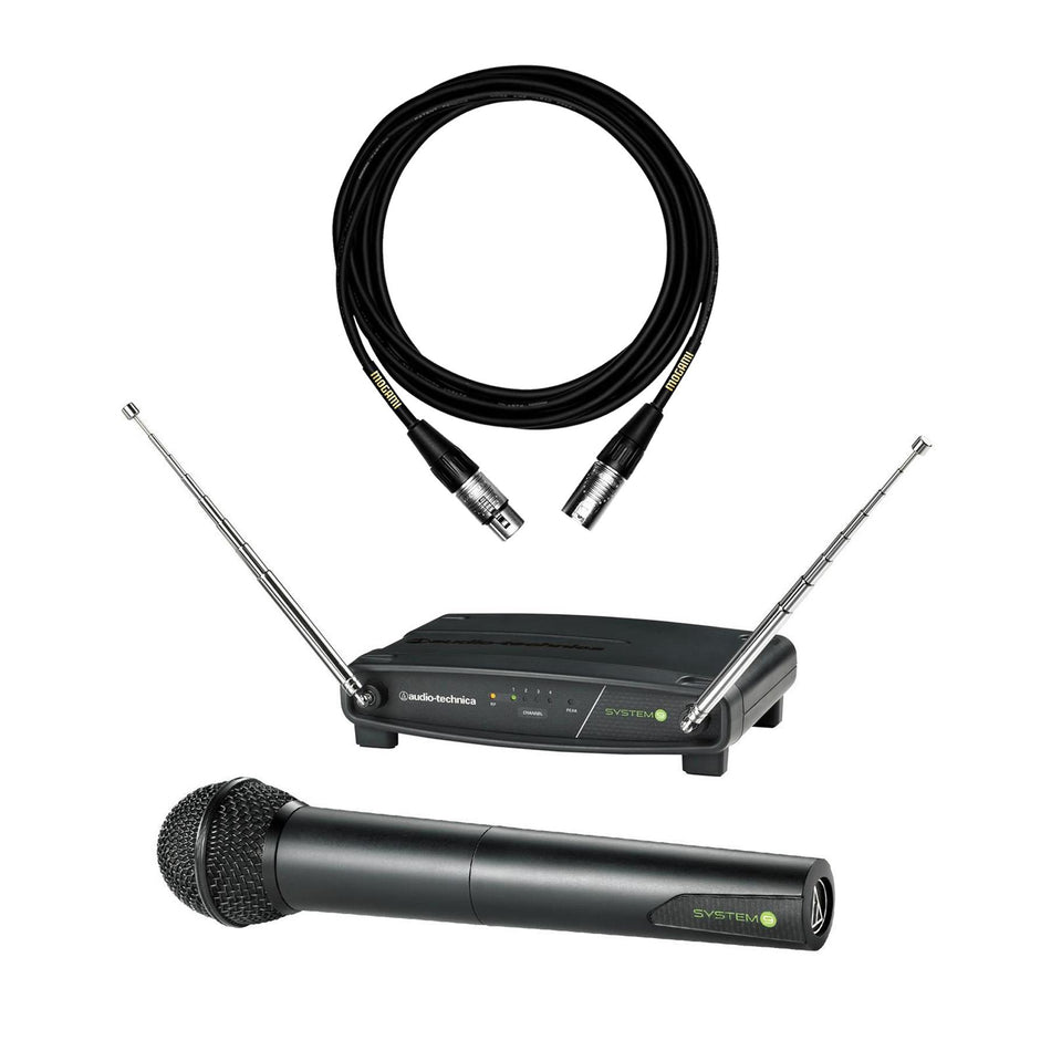 Audio-Technica ATW-902a Handheld Wireless System Bundle with Mogami XLR Cable