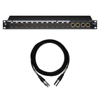 Black Lion BPR XLR 16-Point XLR Patchbay Bundle with 15-foot Mogami XLR Cable