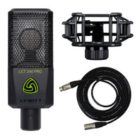 Lewitt LCT 240 Pro Black Microphone Value Pack Bundle with Pro Co EXMN-15 Cable