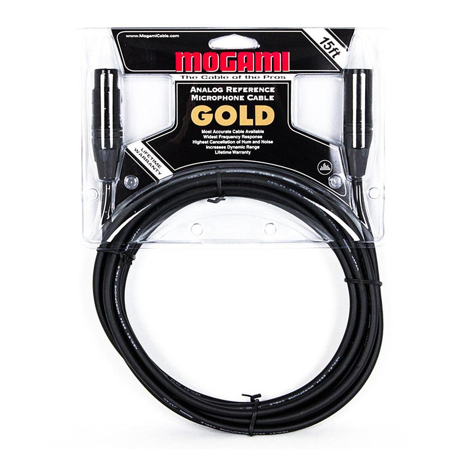 Mogami Gold Studio 15 XLR Microphone Cable, 15 Foot