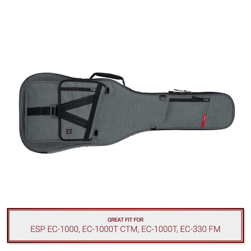 Grey Gator Case fits ESP EC-1000, EC-1000T CTM, EC-1000T, EC-330 FM