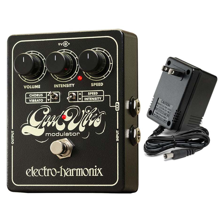 Electro-Harmonix Good Vibes Analog Modulator Effects Pedal w/ Power Adapter EHX