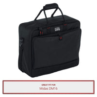 Gator Cases Padded Nylon Equipment Bag fits Midas DM16 Mixers