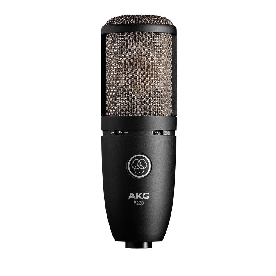 AKG P220 Cardioid Large-Diaphragm Studio Condenser Microphone w/ Shock