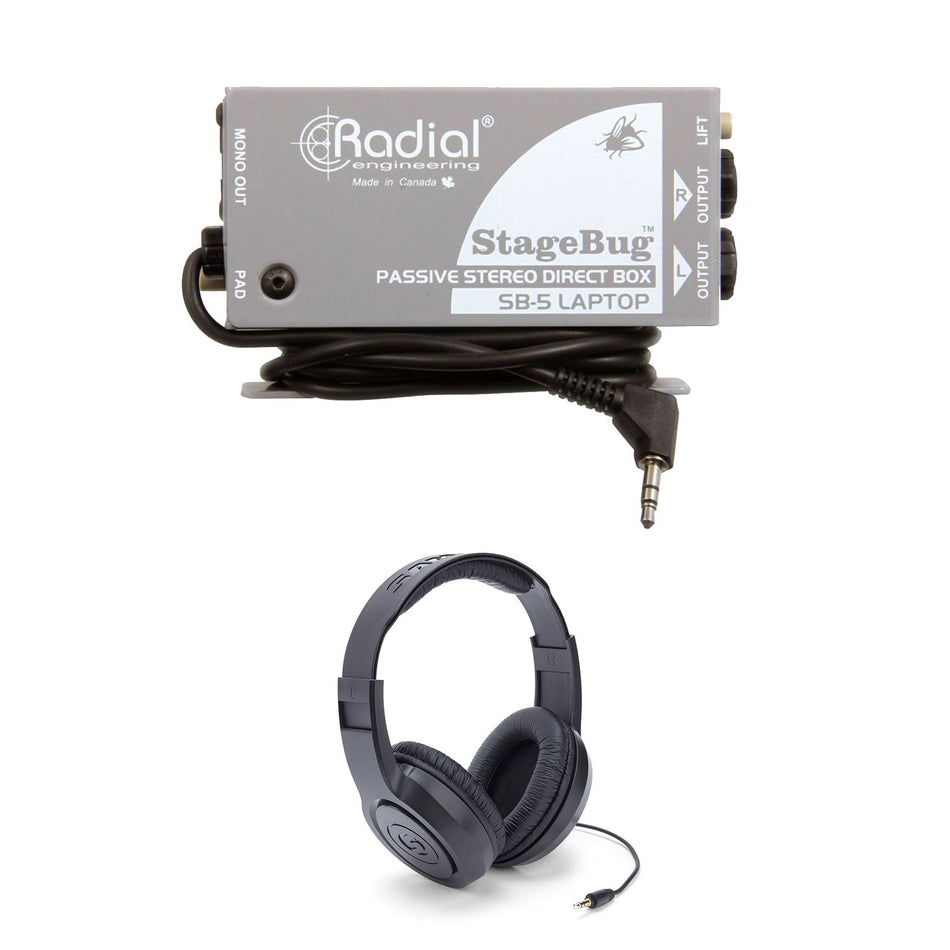 Radial Engineering SB-5 Bundle with Samson SR350 Headphones