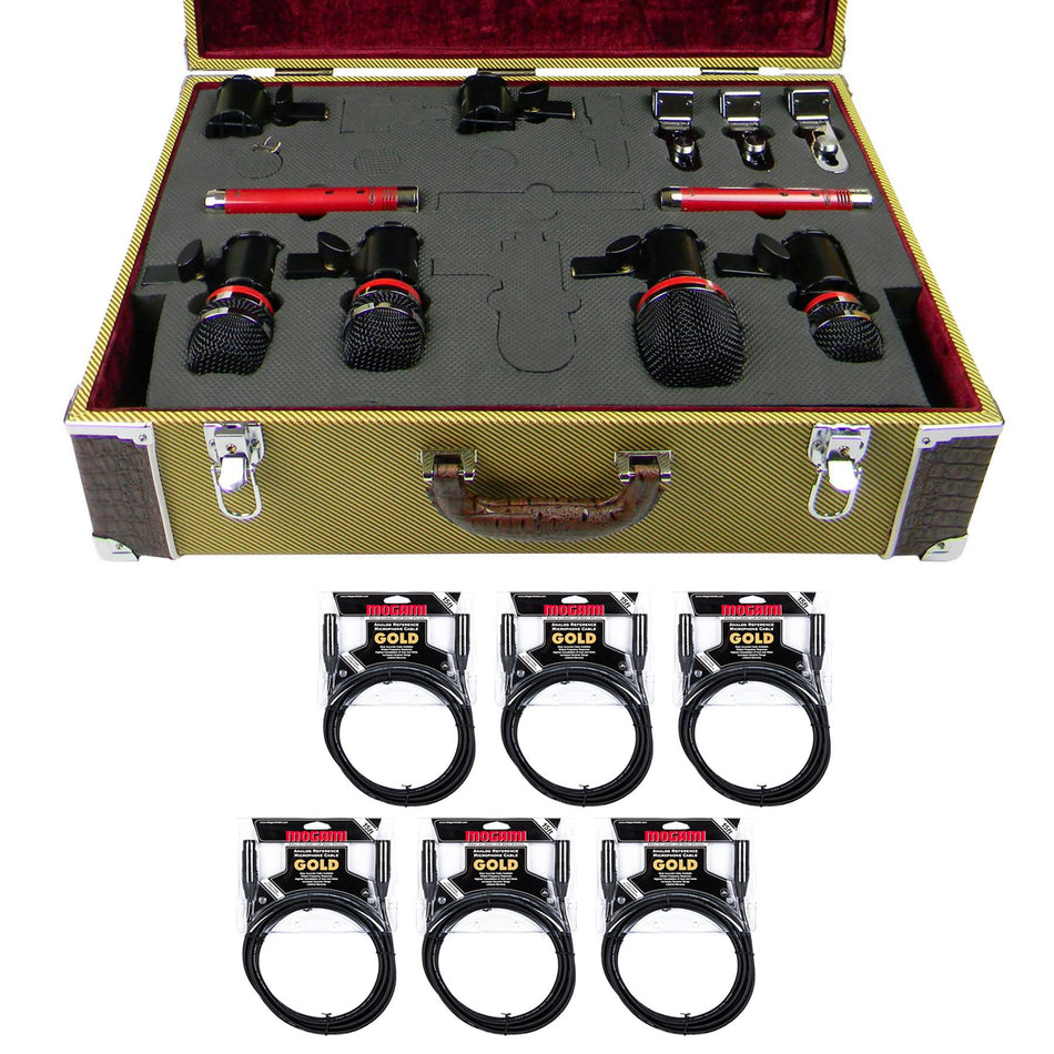 Avantone CDMK-6 Drum Microphone Kit Bundle with 6 Mogami Gold Studio Cables