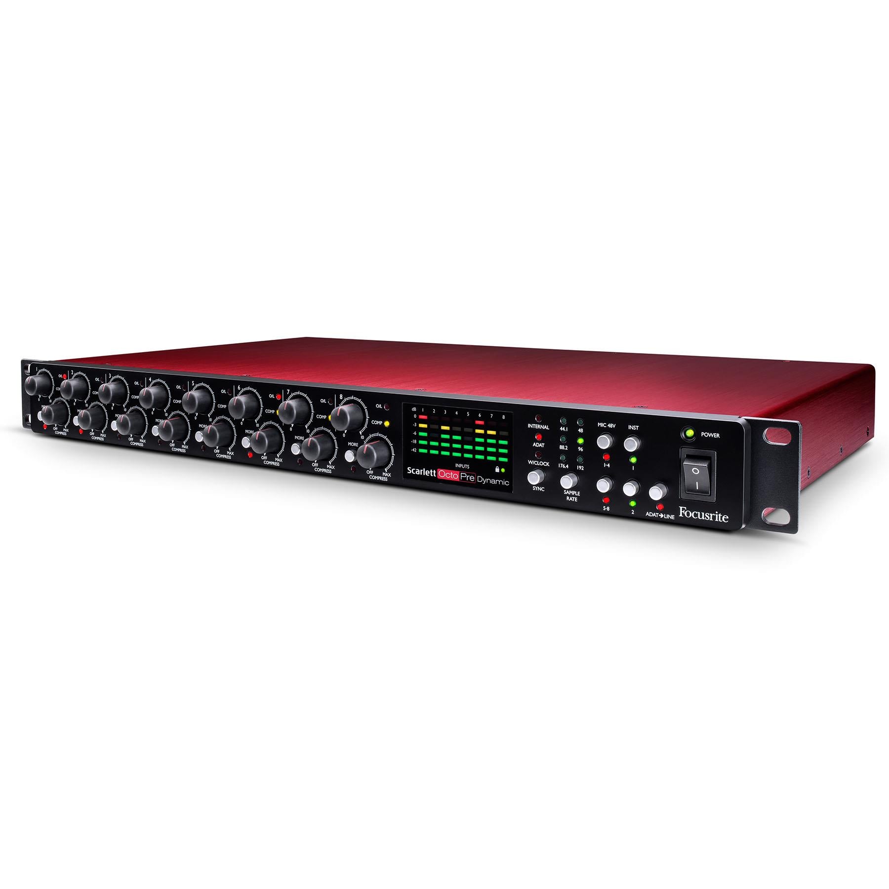 【完動美品】Focusrite Scarlett Octopre マイクプリ Focusrite Scarlett OctoPre Dynamic 8-Channel Preamp w/ Compressors