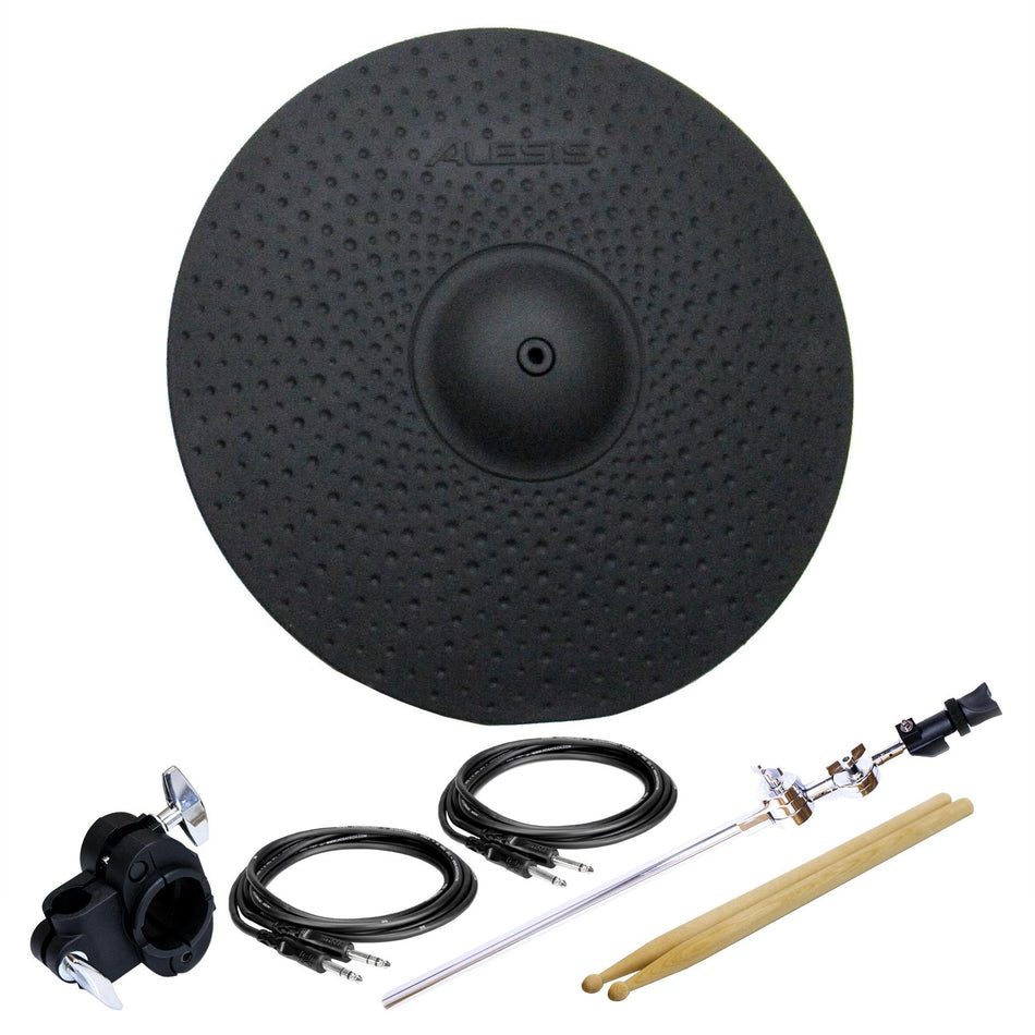 Alesis 16" Triple-Zone Cymbal for Strike Pro SE with Clamp, Arm, Cables, Sticks