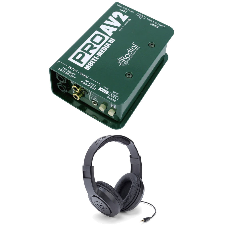 Radial Engineering ProAV2 Bundle with Samson SR350 Headphones