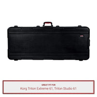 Gator Cases TSA-approved Deep Keyboard Case fits Korg Triton Extreme 61, Triton Studio 6